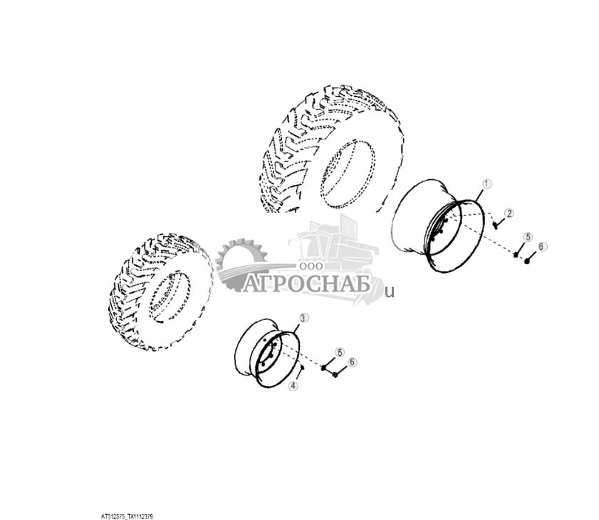 Обод, 19,5 L-24 дюйма и 12,5 X 80-18 дюймов Firestone MFWD - ST717568 6.jpg